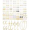 imageSAILIMUE 84 Pairs Assorted Multiple Stud Earrings Hoop Set Dangle Cute Hypoallergenic CZ Bow Butterfly Flower Leaf Ball Simple Drop Earrings Stud for Women Pack