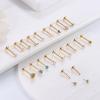 imageFansilver 16G Threadless Pushin Lip Ring  Stainless Steel Tragus Helix Earrings Studs Nose Ring for Women Men  Labret Jewelry Monroe CZ Medusa Cartilage Piercing 8mmgold threadless lip rings