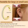 imageFansilver 3Pcs Ear Cuff Earrings for Women Non Piercing14K Gold Plated Ear Cuffs Clip on Cartilage Earrings Adjustable Fake Earrings LightweightSTYLEAGOLD