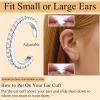 imageFansilver 3Pcs Ear Cuff Earrings for Women Non Piercing14K Gold Plated Ear Cuffs Clip on Cartilage Earrings Adjustable Fake Earrings LightweightSTYLEASILVER