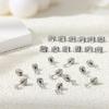 imageFansilver 6 Pairs Hypoallergenic Stud Earrings for Women Men Threadless Flat Back Stud Earrings Set for Multiple Piercing Surgical Stainless Steel Cubic Zirconia Earrings Studs CZ 28 mmCsilver23mm