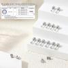 imageFansilver 6 Pairs Hypoallergenic Stud Earrings for Women Men Threadless Flat Back Stud Earrings Set for Multiple Piercing Surgical Stainless Steel Cubic Zirconia Earrings Studs CZ 28 mmCsilver23mm