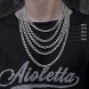 imageFansilver 925 Sterling Silver Cross Pendant Necklace DiamondCut Cuban Link Chain Necklace Highly Polished Beveled Edge Cross Chain Necklace Silver Cross Necklace for Men Women 1830 Inches22 inches56 cm