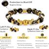 imageFansilver 7 Pieces Feng Shui Bracelet Necklace Ring Set for Women Men Feng Shui Pi Xiu Mantra Ring Good Luck Black Obsidian Bracelet Adjustable Feng Shui wealth Necklaces Jewelry
