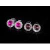 imageFansilver 8 Pairs Rhinestone Earrings for Women Dance Competition Earrings Crystal Stud Earrings Stainless Steel Stud Earrings for Stage Opera Performance Wedding Party