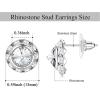 imageFansilver 8 Pairs Rhinestone Earrings for Women Dance Competition Earrings Crystal Stud Earrings Stainless Steel Stud Earrings for Stage Opera Performance Wedding Party