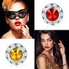 imageFansilver 8 Pairs Rhinestone Earrings for Women Dance Competition Earrings Crystal Stud Earrings Stainless Steel Stud Earrings for Stage Opera Performance Wedding Party