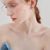 imageFansilver Cross Necklace for Women Girls Cubic Zirconia Cross Chain Necklace Dainty Religious Pendant Necklaces Simulated Diamond Cross Necklace 925 Sterling Silver Cross Necklace Mothers Day Gift