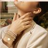 imageFansilver Gold Bracelets for Women Stackable Gold Beaded Bracelets Paperclip Tennis Bracelet 14K Real Gold Plated Stretch Bead Ball Bracelet with Letter PendantR
