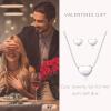 imageFansilver Sterling Silver Necklace Tiny Earrings Set for Women Teens Moon Star Stud Earrings Dot Heart Necklace Choker Dainty Earrings with Gift Box