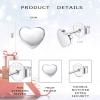 imageFansilver Sterling Silver Necklace Tiny Earrings Set for Women Teens Moon Star Stud Earrings Dot Heart Necklace Choker Dainty Earrings with Gift Box