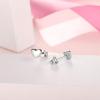 imageFansilver Sterling Silver Necklace Tiny Earrings Set for Women Teens Moon Star Stud Earrings Dot Heart Necklace Choker Dainty Earrings with Gift Box