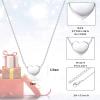 imageFansilver Sterling Silver Necklace Tiny Earrings Set for Women Teens Moon Star Stud Earrings Dot Heart Necklace Choker Dainty Earrings with Gift Box