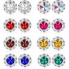 imageFansilver 8 Pairs Rhinestone Earrings for Women Dance Competition Earrings Crystal Stud Earrings Stainless Steel Stud Earrings for Stage Opera Performance Wedding Party
