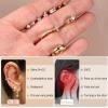 imageFansilver Hypoallergenic Flat Back Earrings for Women 20G Surgical Stainless Steel Cartilage Earring Sets for Multiple Piercing Dainty Small Hoop Flatback Stud Earrings Stacks14k Gold
