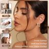imageFansilver Hypoallergenic Flat Back Earrings for Women 20G Surgical Stainless Steel Cartilage Earring Sets for Multiple Piercing Dainty Small Hoop Flatback Stud Earrings Stacks14k Gold