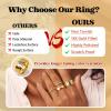 imageFansilver Stackable Chunky Gold Rings for Women Non Tarnish Dainty 14K Gold Plated Stacking Thumb Rings Set Trendy Gold Wedding Band Ring Size 51111