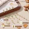 imageFansilver Hypoallergenic Flat Back Gold Earrings for Women14k Gold Surgical Stainless Steel Stud Hoop Earrings for Sensitive Ears Dainty Small Huggie Hoops Cartilage Earring StacksGold