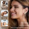 imageFansilver Hypoallergenic Flat Back Gold Earrings for Women14k Gold Surgical Stainless Steel Stud Hoop Earrings for Sensitive Ears Dainty Small Huggie Hoops Cartilage Earring StacksSilver