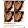imageFansilver 14K Gold Plated Earrings Stacks for Women Hypoallergenic Surgical Stainless Steel Flat Back EarringsDainty Small Huggie Hoops Studs EarringCartilage Earring Set for Multiple PiercingGold