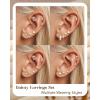 imageFansilver 6 Pairs Hypoallergenic Flat Back Earrings 14K Gold Plated Stud Earrings for Women Trendy Small Cartilage Earring Stacks CZ Surgical Steel Earring Set Helix Conch Tragus Piercing JewelrySilver plated 2